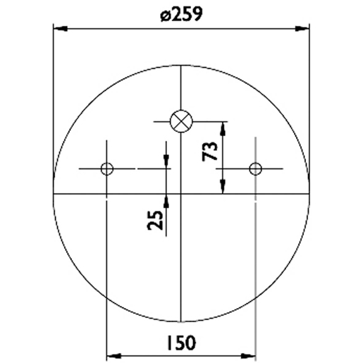 Technische Zeichnung von LUFTFEDER SABO BPW 100